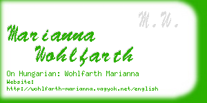 marianna wohlfarth business card